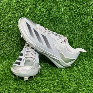 Size 8 - Mens Adidas Adizero Electric+ Silver Speed Pack Baseball Cleats JS2994